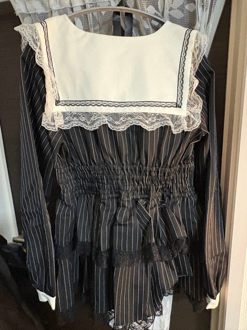 MARS クロス刺繍3段フリルセットアップ