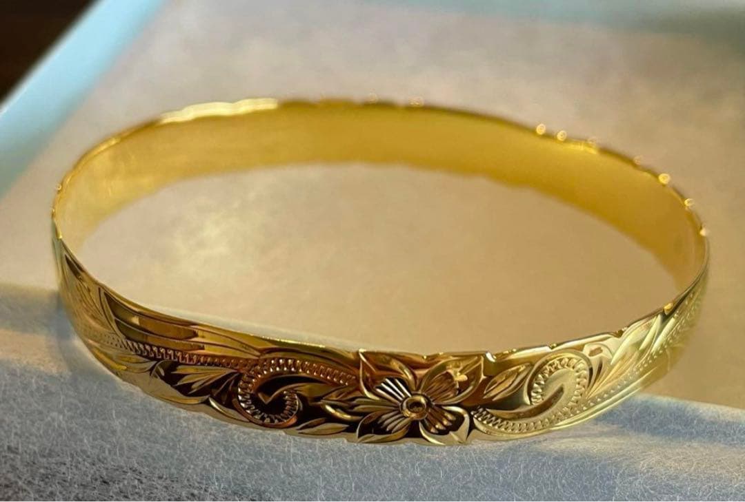 ハワイアンバングル　ゴールド