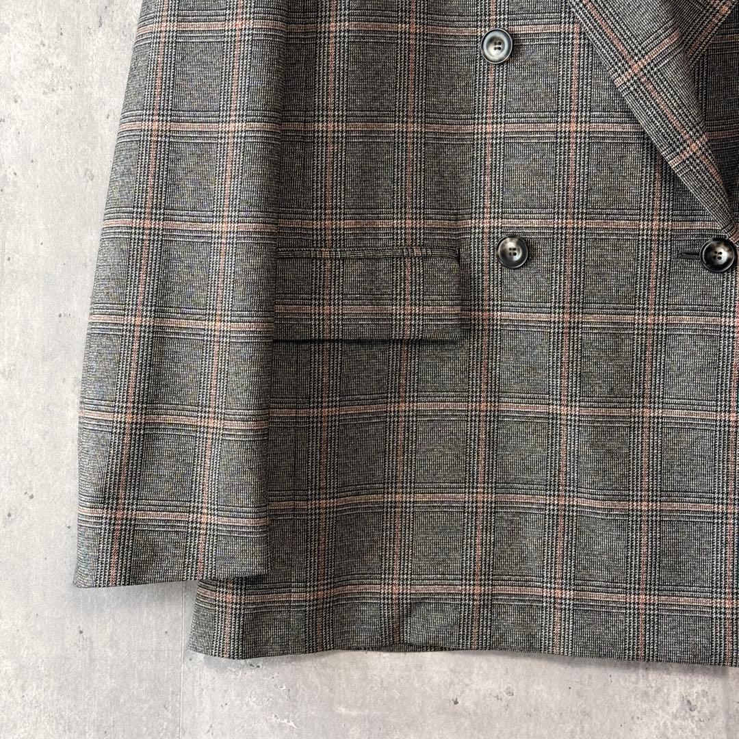未使用✨プルミエアロンディスモン グレンチェックダブルジャケット テーラード
