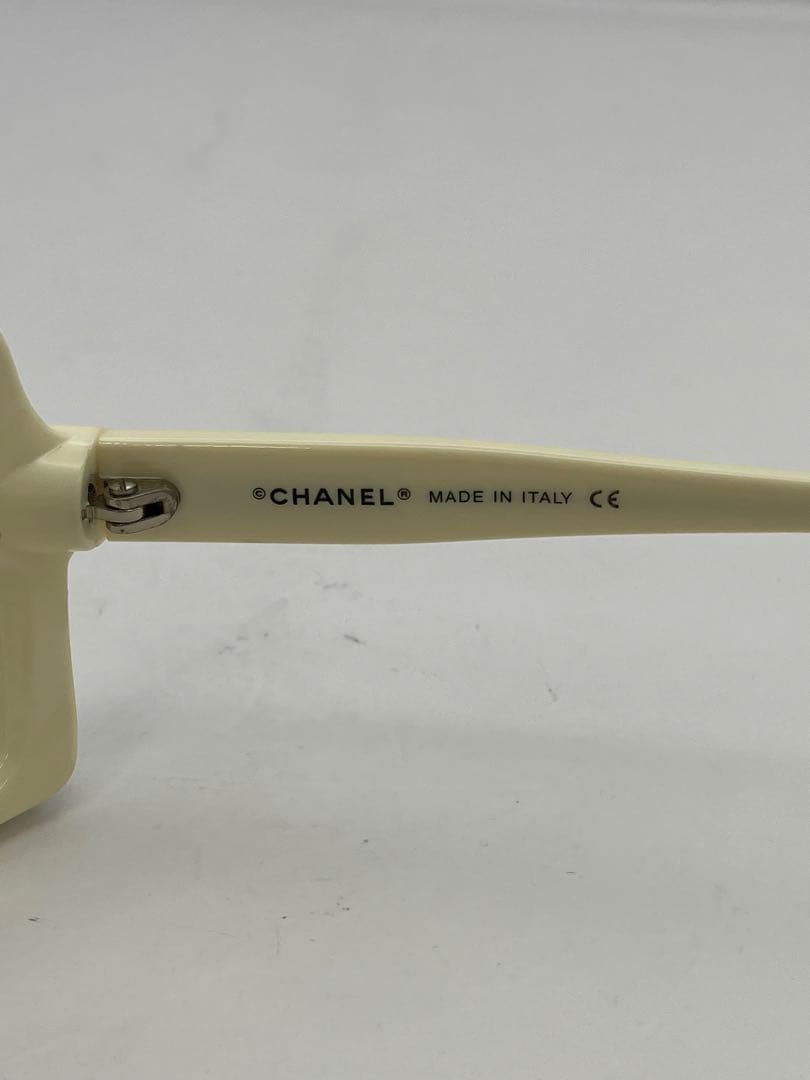 シャネル　1762 ココマーク　サングラス　白　イタリア製　Y