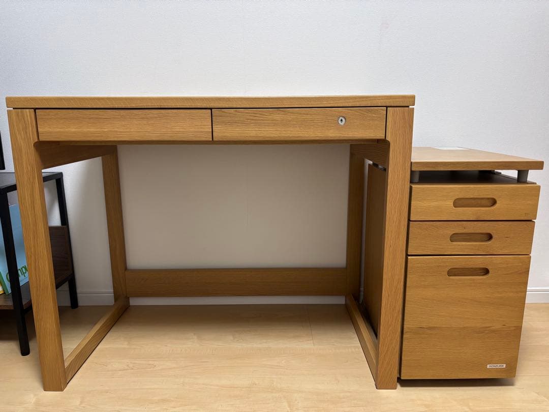 コイズミ学習デスクBEENO W-90タイプ スリムワゴンセット