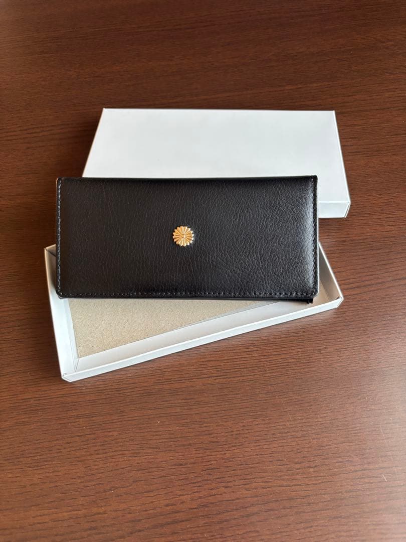 皇居菊の御紋入り 長財布 ブラック