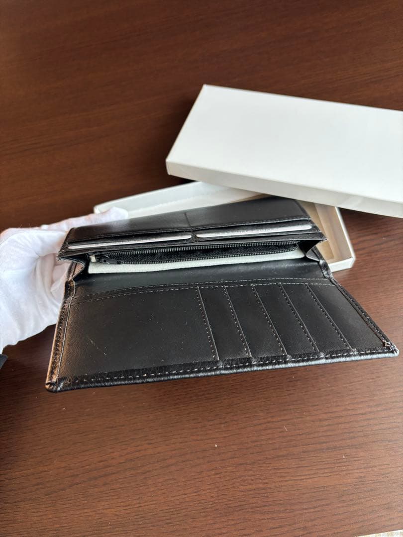 皇居菊の御紋入り 長財布 ブラック