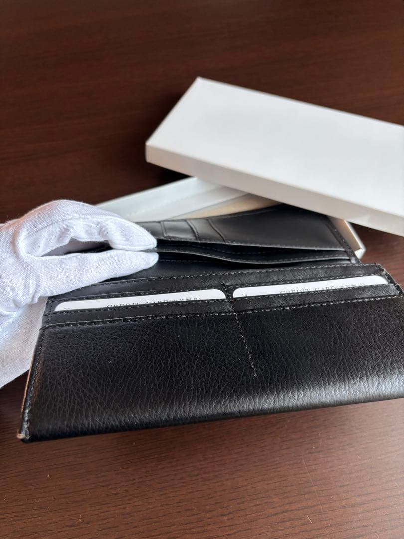 皇居菊の御紋入り 長財布 ブラック