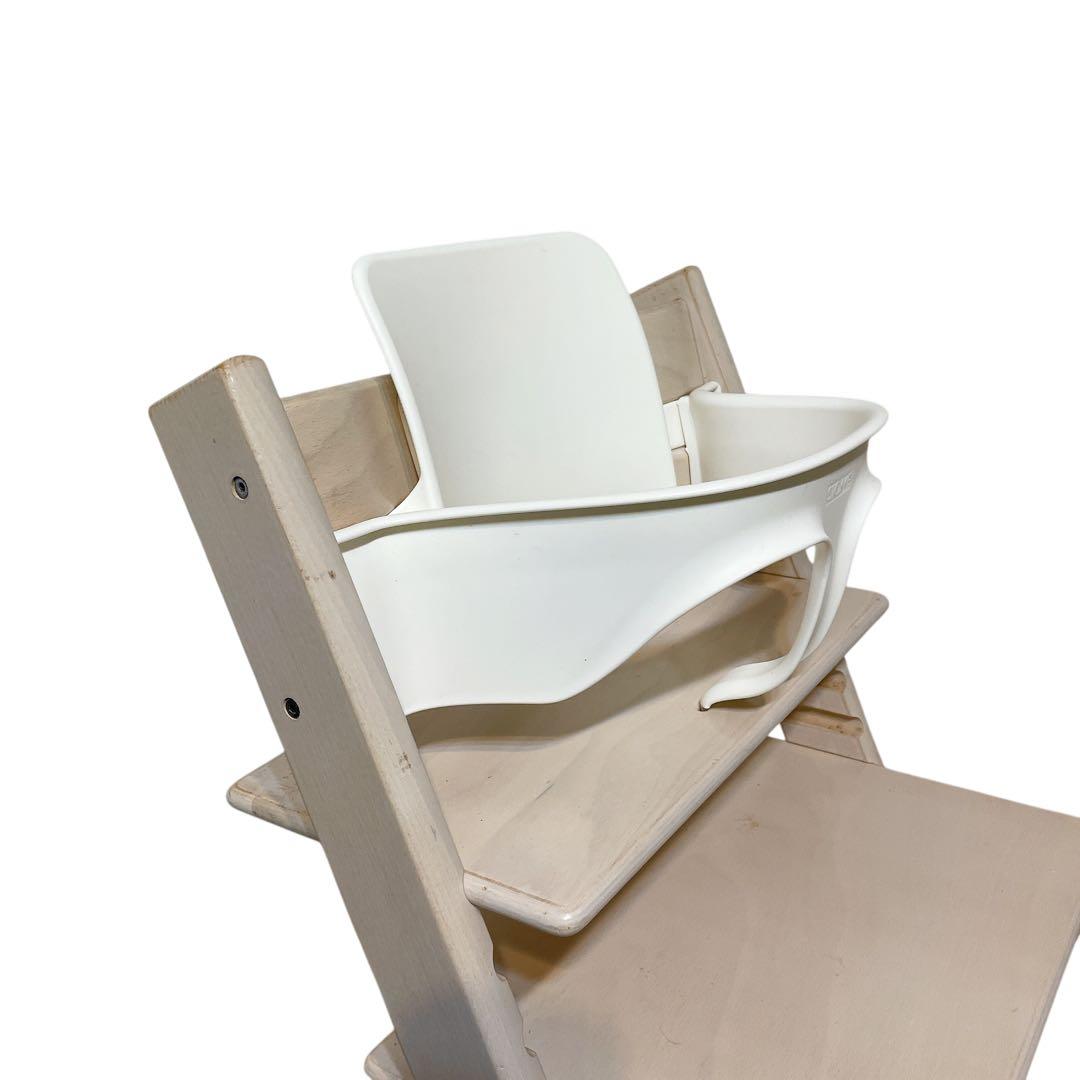 ストッケ　トリップトラップ　ホワイトウォッシュ　ベビーセット付き　シリアル4