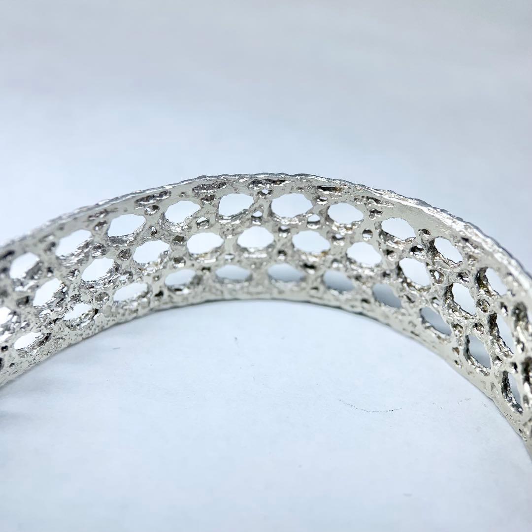 未使用級 MAISON RUBUS レースバングル シルバー 付属品