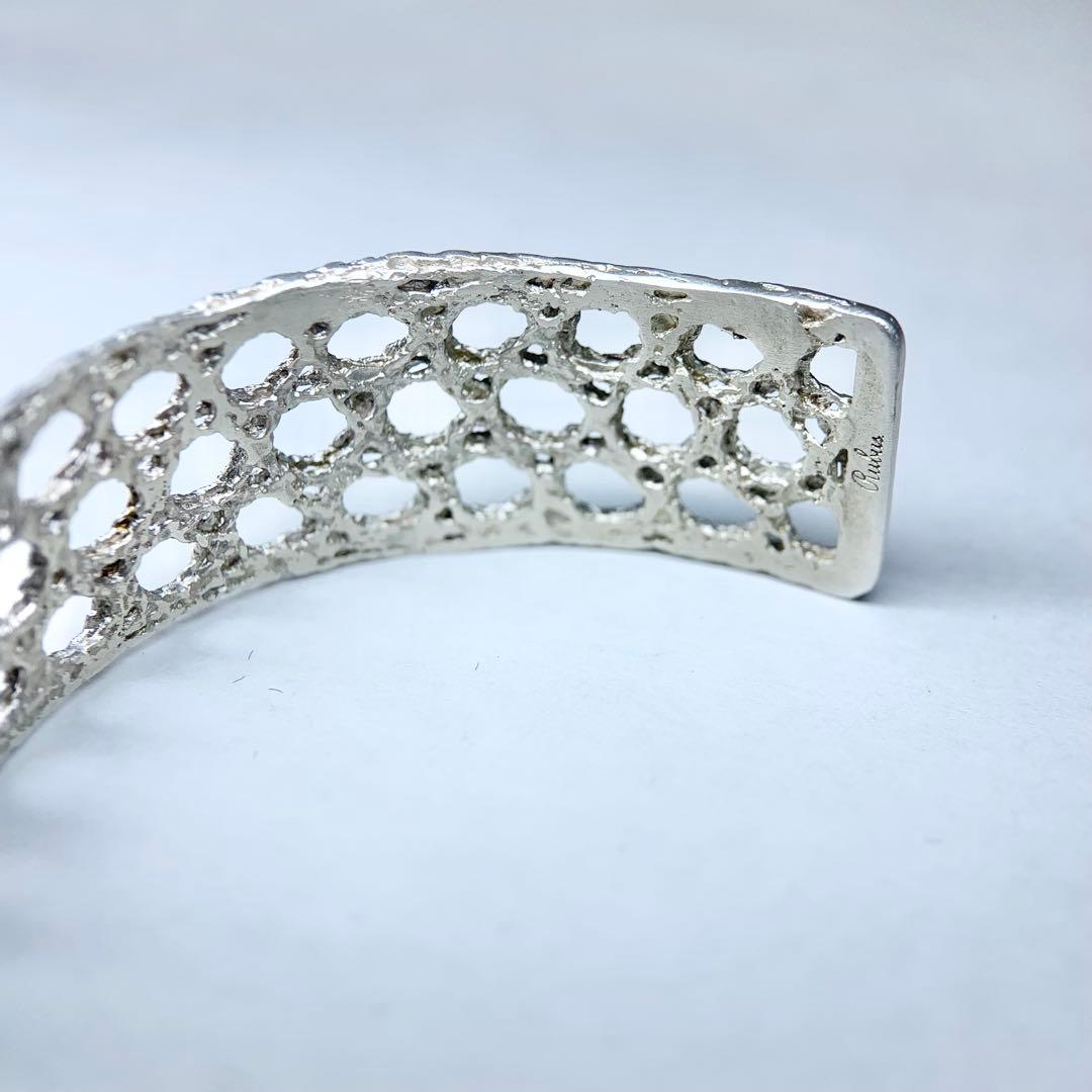 未使用級 MAISON RUBUS レースバングル シルバー 付属品