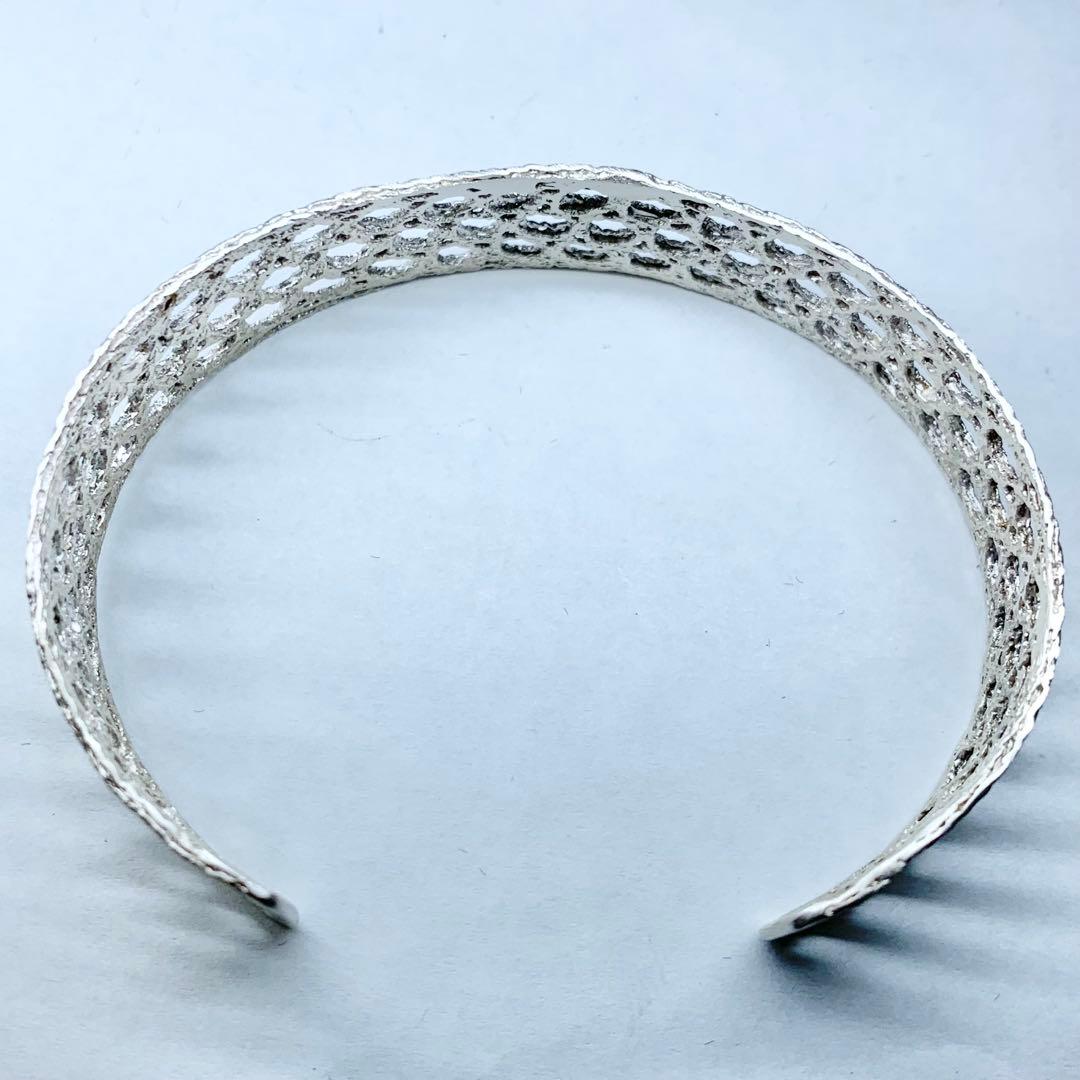 未使用級 MAISON RUBUS レースバングル シルバー 付属品