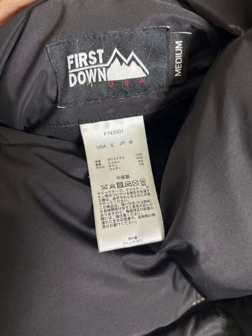 FIRST DOWN バブルダウンジャケット M