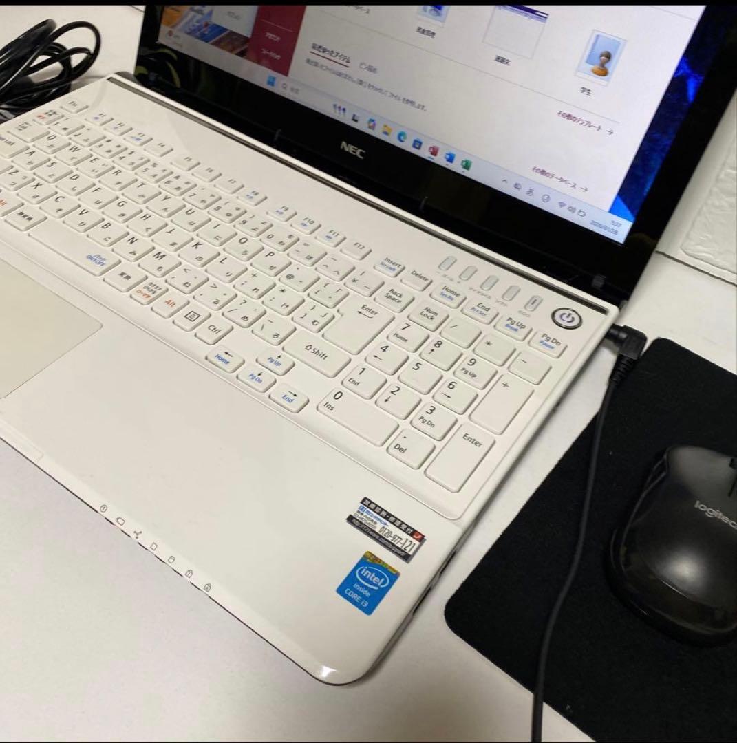 Windows11 オフィス付き　Webカメラ　高速起動SSD NECノートPC