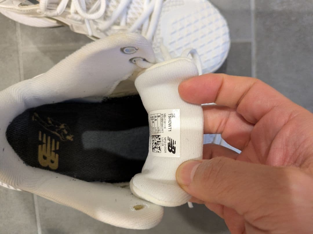 ア*ン様 New Balance S01 スニーカー ホワイト/ゴールド 大谷翔