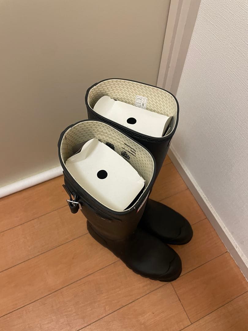 本日値下げ、HUNTER ブラックUK6(24.5cm~25cm)