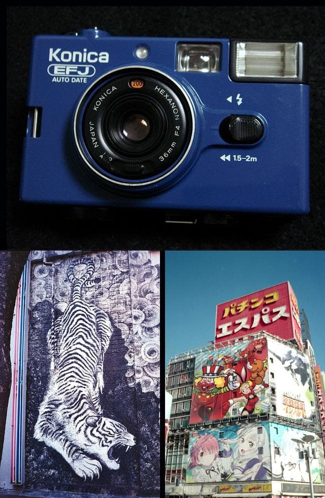 422009 コニカ EFJ 青 konica c35 efj フィルムカメラ