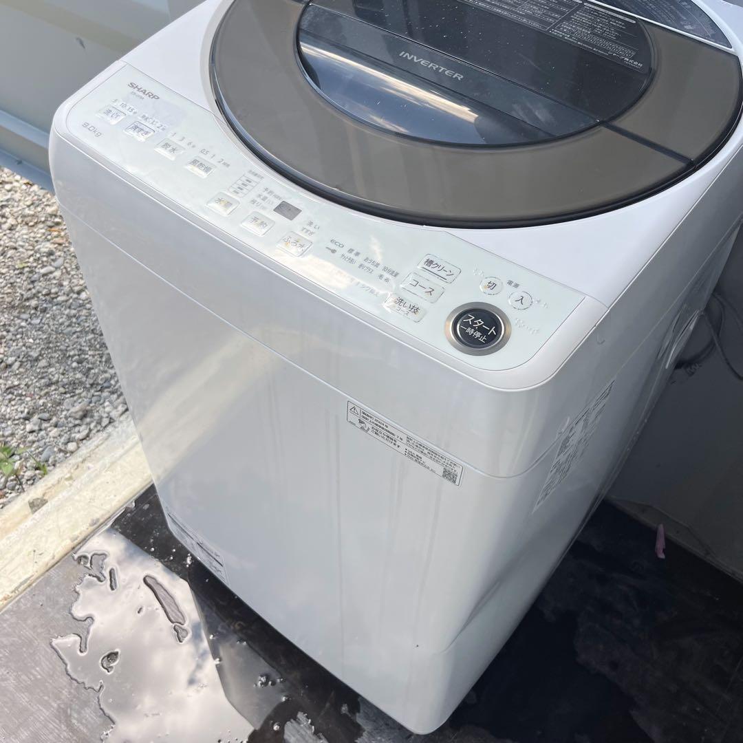 201取付無料！完動品！SHARPインバーター搭載 スタイリッシュ9kg洗濯機