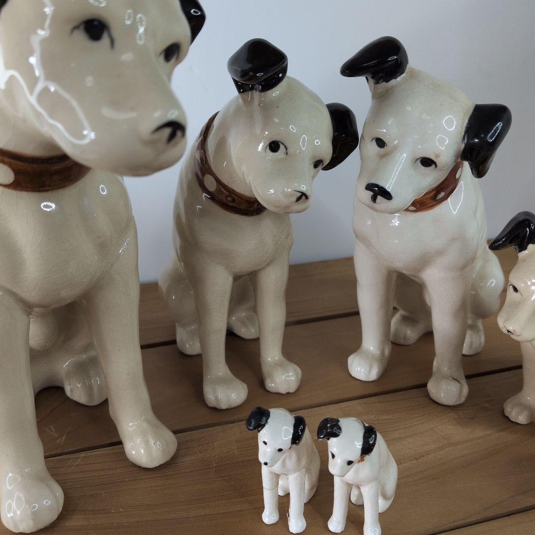 ひでさん【 ヴィンテージ 】 ニッパー君／ビクター／陶器製置物9体セット