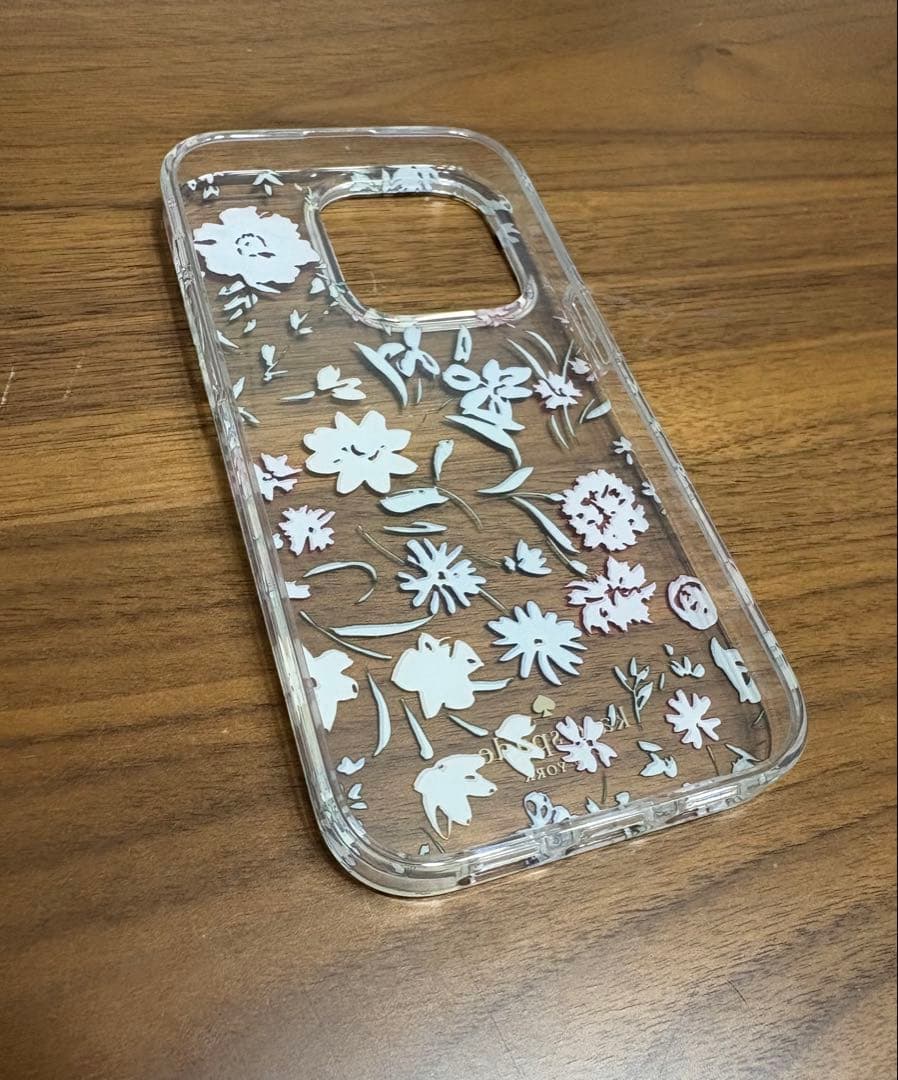 ☆美品☆ KATE SPADE iPhone14Proケース スマホリング付属