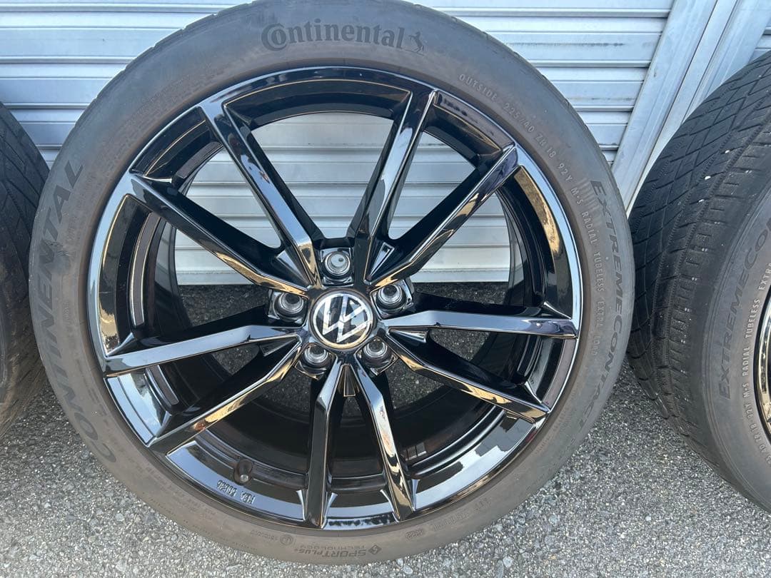 18インチ ブラックホイールセット Continentalタイヤ付き