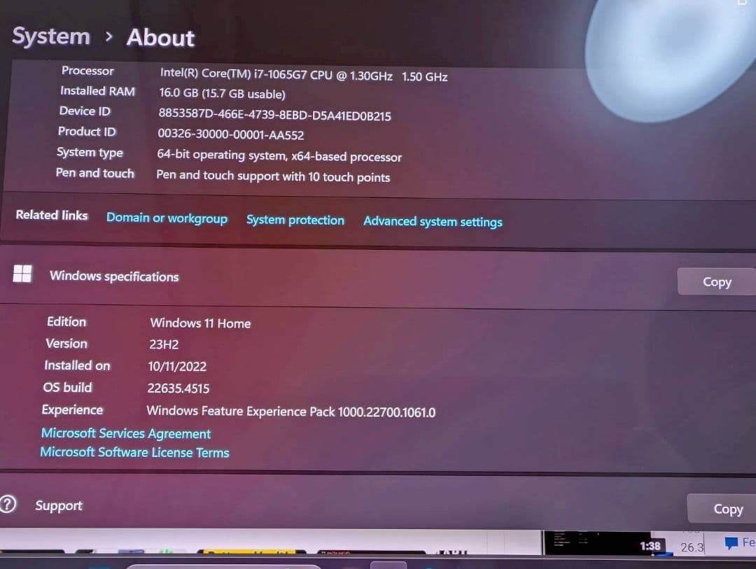 HP Spectre　x360−13−aw0023dx