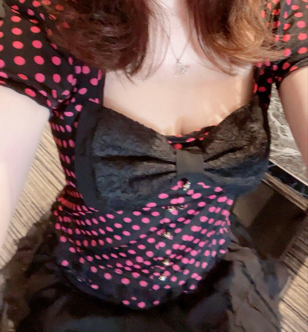 CECIL McBEE スカートセット　ピンク黒　水玉　姫ギャル Y2K 着画