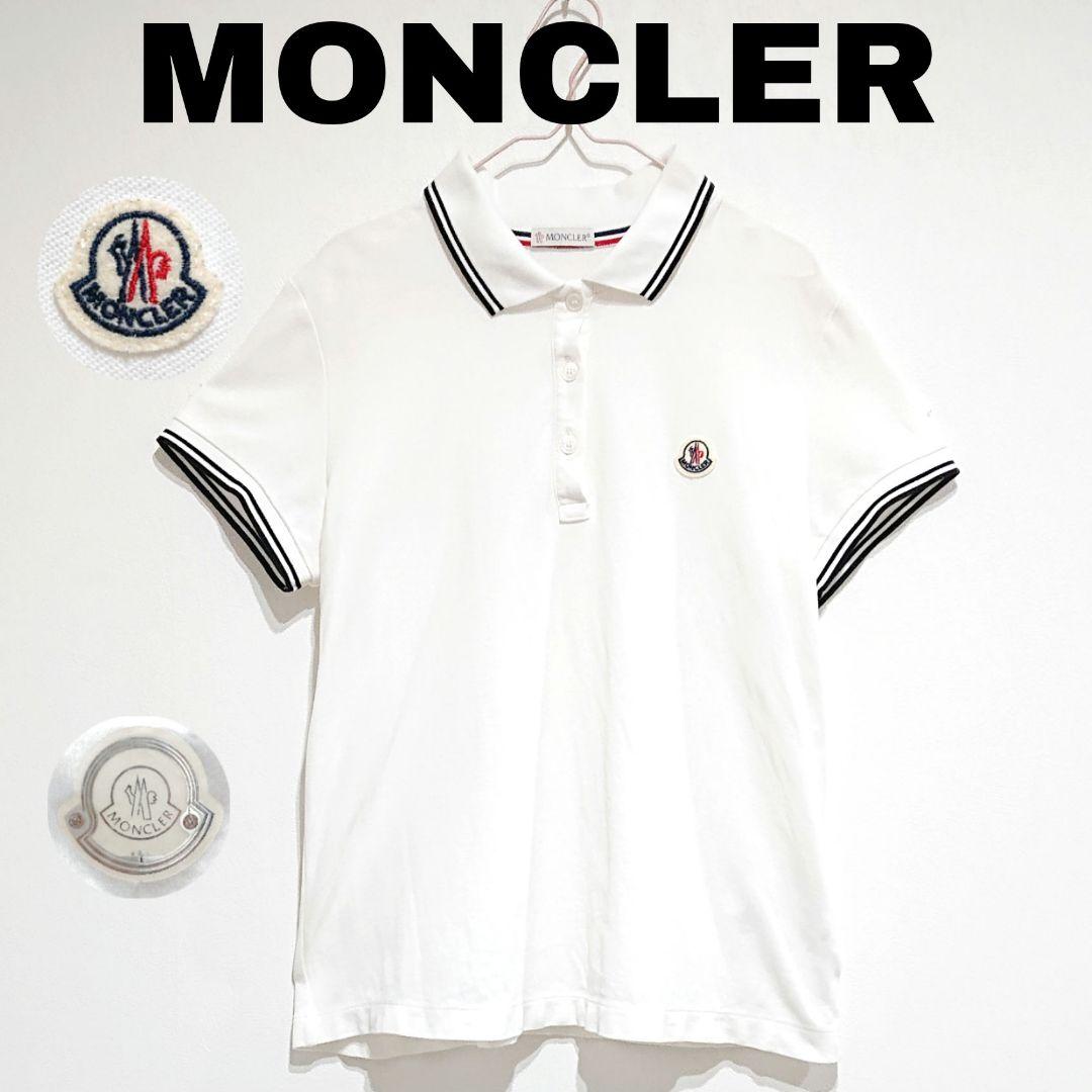 美品！MONCLER モンクレール レディース ポロシャツ ホワイト Sサイズ