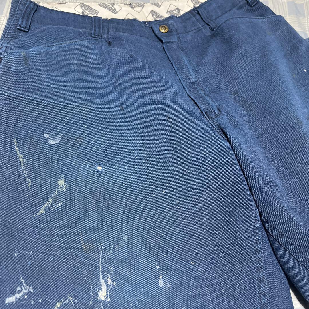 S*迎様 (希少)90s USA製フリスコパンツw34 ネイビー