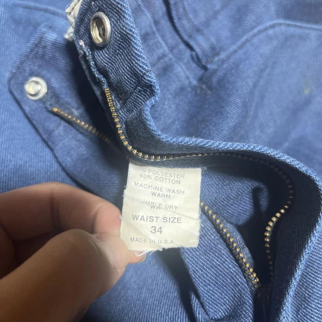 S*迎様 (希少)90s USA製フリスコパンツw34 ネイビー