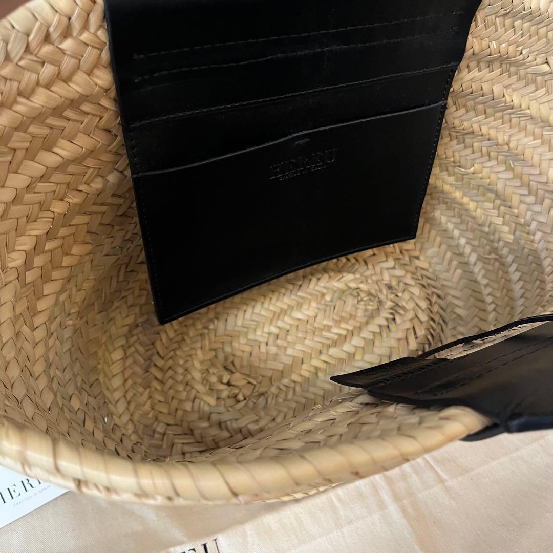 最終値下げ★美品　HEREU かごバッグ ナチュラル　ブラック
