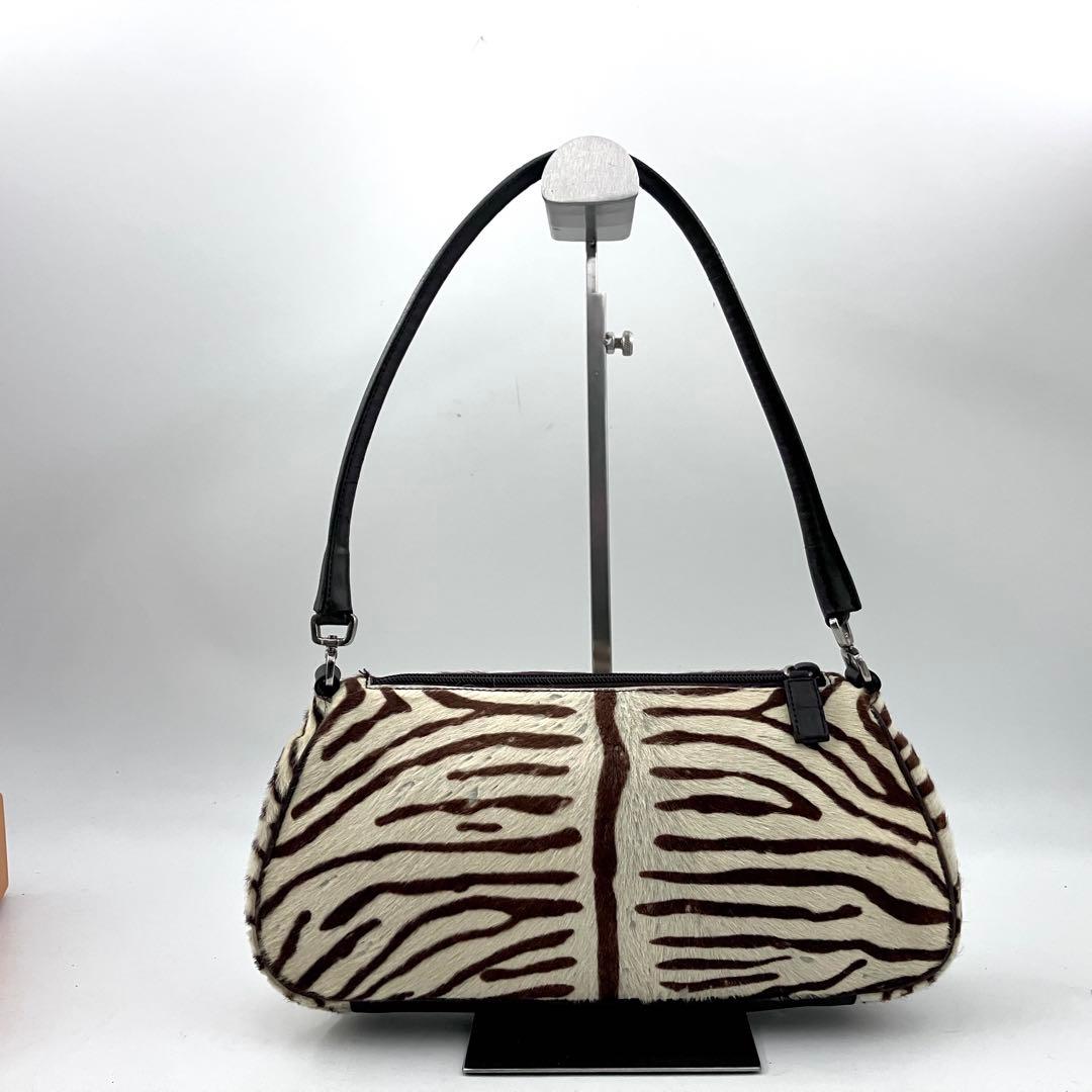 プラダ 3328 ハンドショルダーバッグ ハラコ×レザー ギャランティカード有