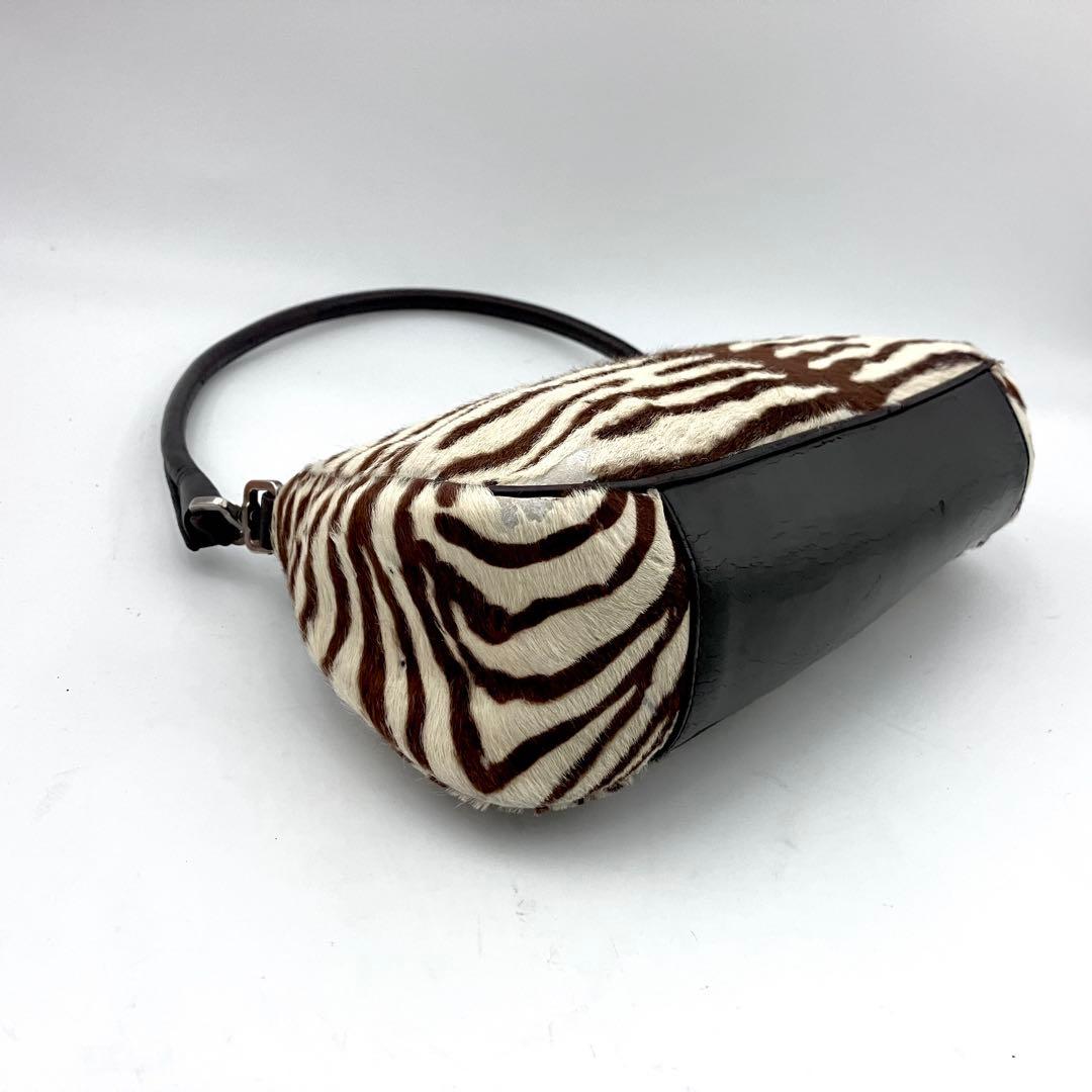 プラダ 3328 ハンドショルダーバッグ ハラコ×レザー ギャランティカード有