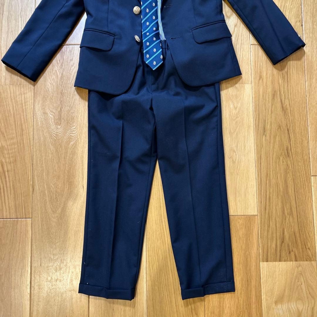 ユナイテッドアローズ　ネイビー フォーマルスーツ 130cm シャツネクタイ付き