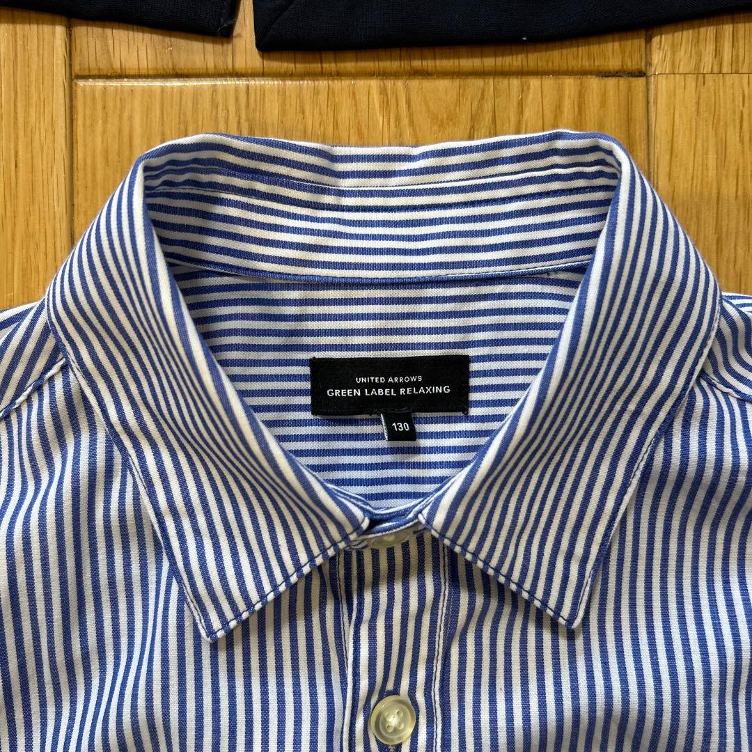 ユナイテッドアローズ　ネイビー フォーマルスーツ 130cm シャツネクタイ付き