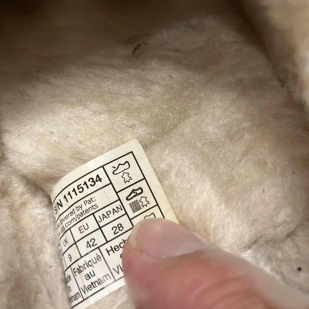 UGG ベージュ スエード ファーサンダル　28cm