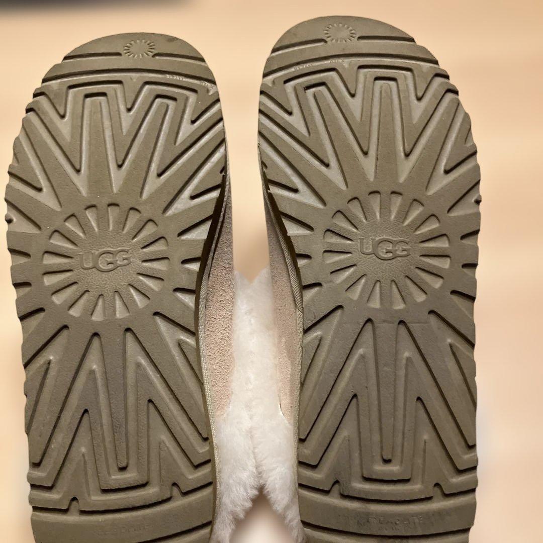 UGG ベージュ スエード ファーサンダル　28cm