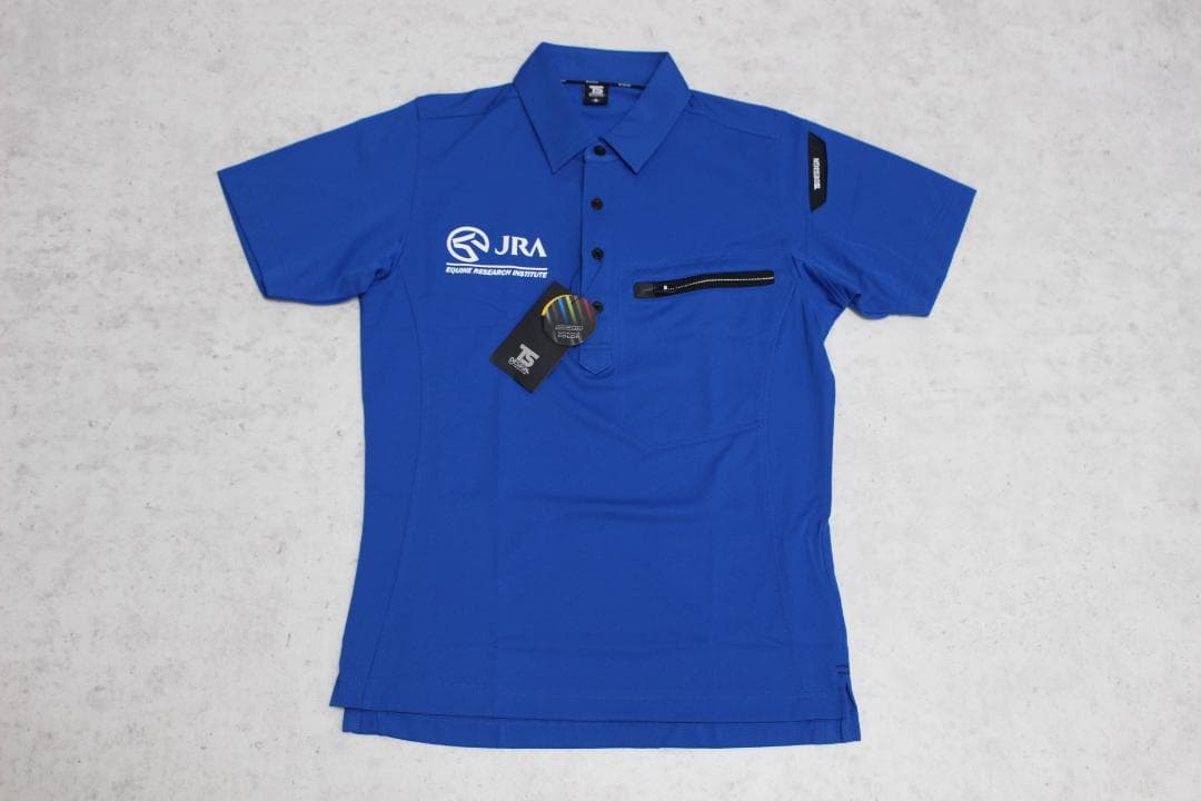 【珍品】　JRA　中央競馬　スタッフ　支給　非売品　ポロシャツ　ロイヤルブルー