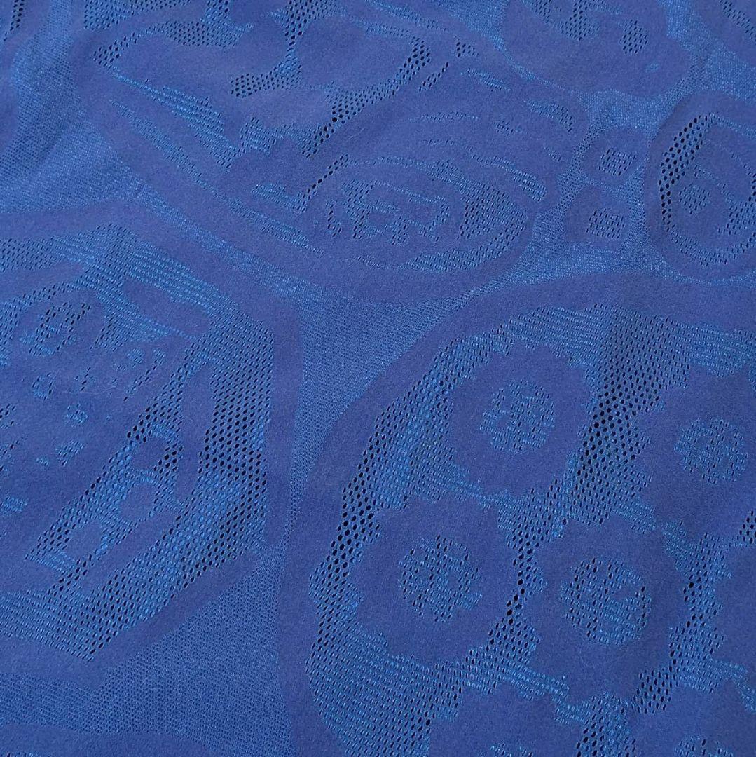 プリーツプリーズ 2024年モデル ワンピース 総柄 ブルー フリーサイズ