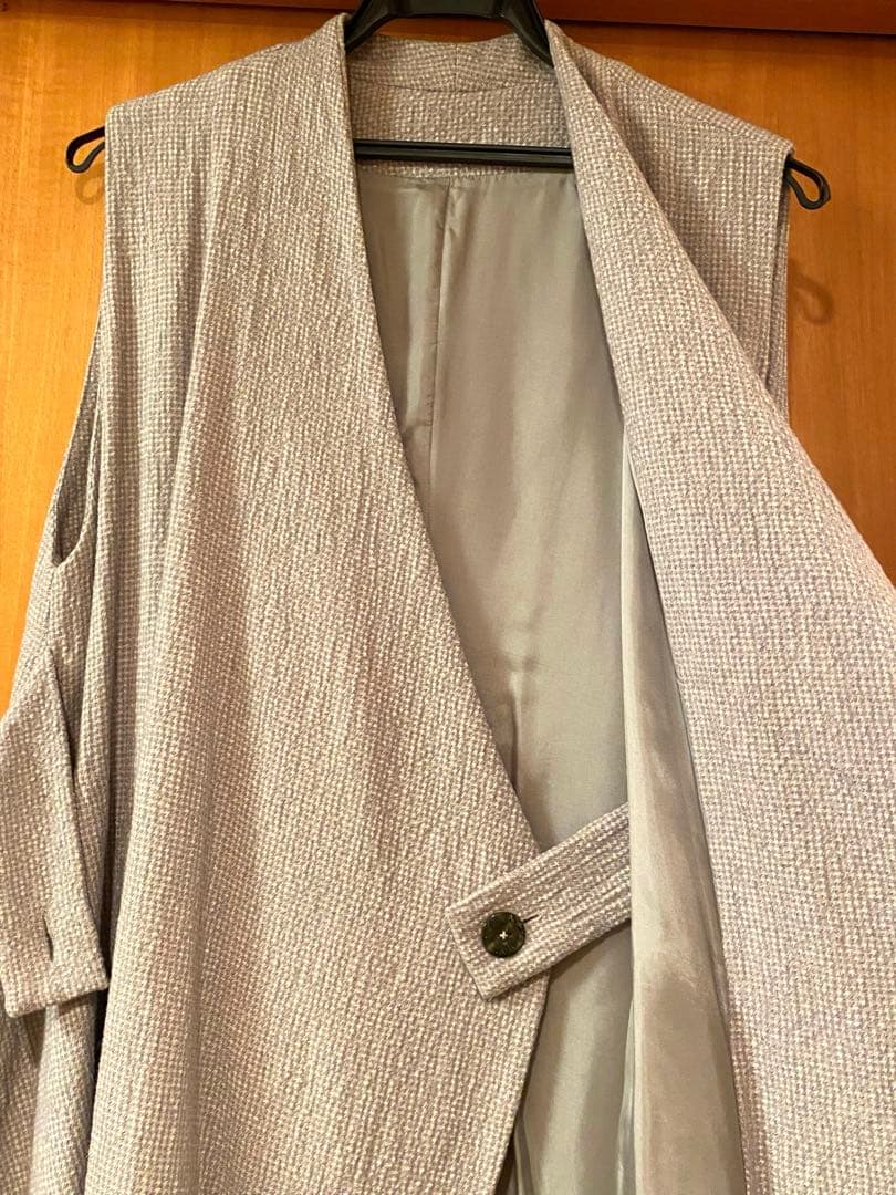 ババグーリ　ウールリネンロングジレ　ヨーガンレール