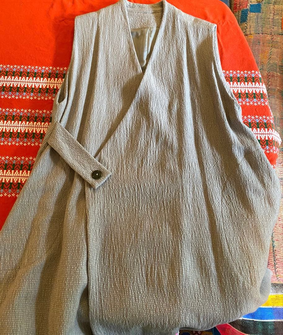 ババグーリ　ウールリネンロングジレ　ヨーガンレール