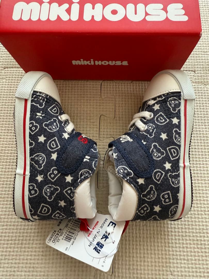 新品　日本製　ミキハウス　スニーカー　15