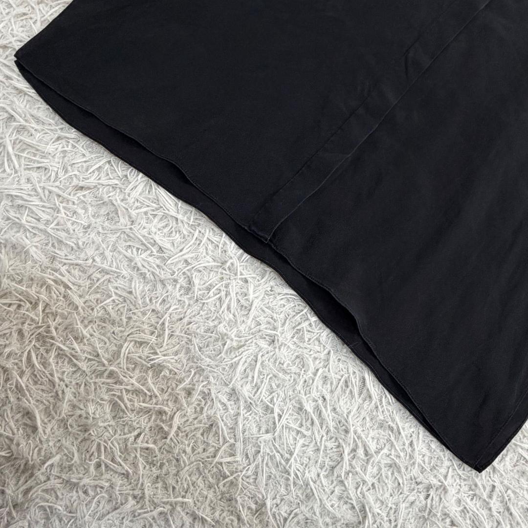 16255✨ザ ロウ シルクノースリーブ チュニック 黒 ブラック M