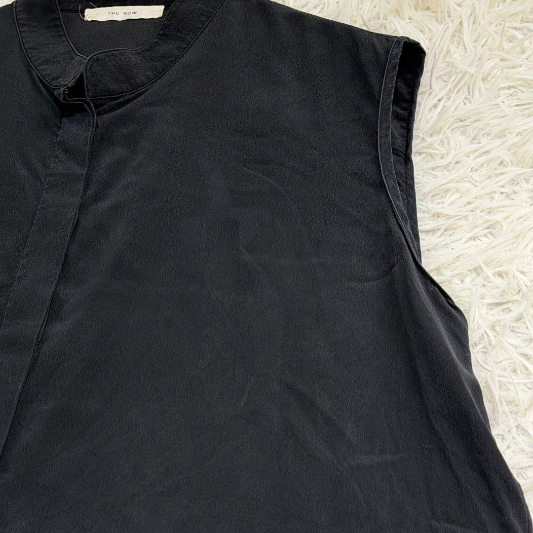 16255✨ザ ロウ シルクノースリーブ チュニック 黒 ブラック M