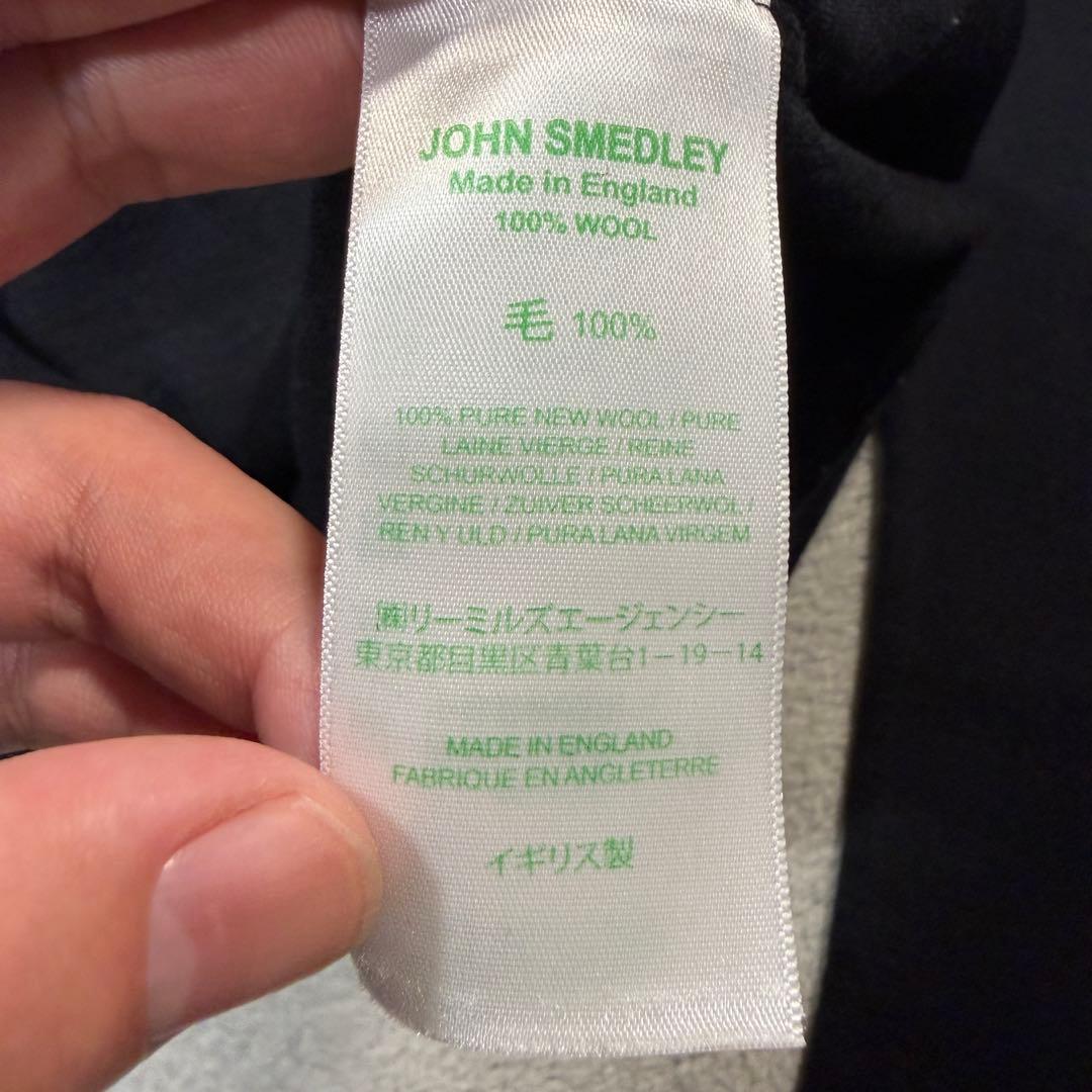 ジョンスメドレー　ブラック　タートルネック　ニット　Mサイズ ウール