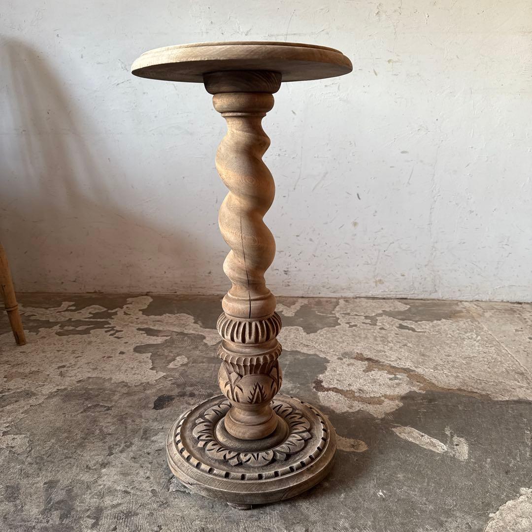 ビンテージ サイドテーブル　フラワースタンド　花台　剥離