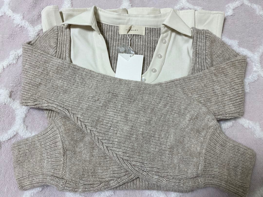 新品未使用タグ付♡andmary Demi layered mini dress