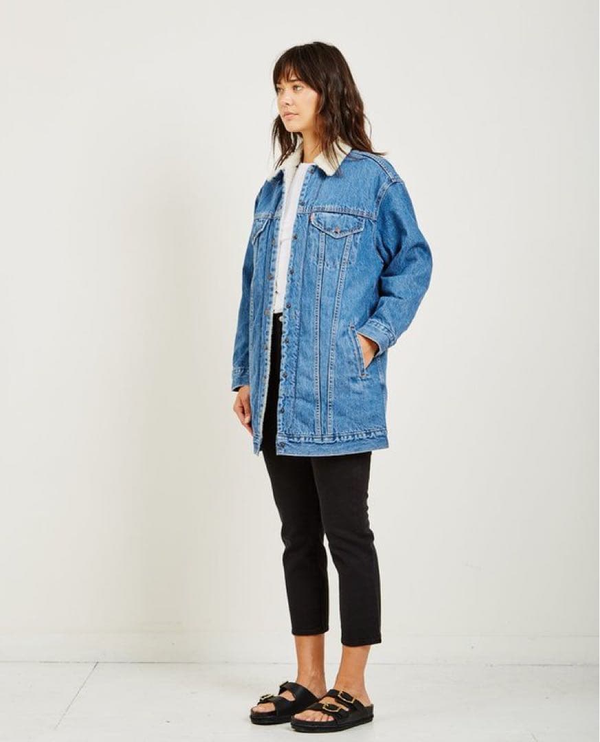 新品未使用★リーバイスプレミアムデニムジャケットボアジャケットロング丈