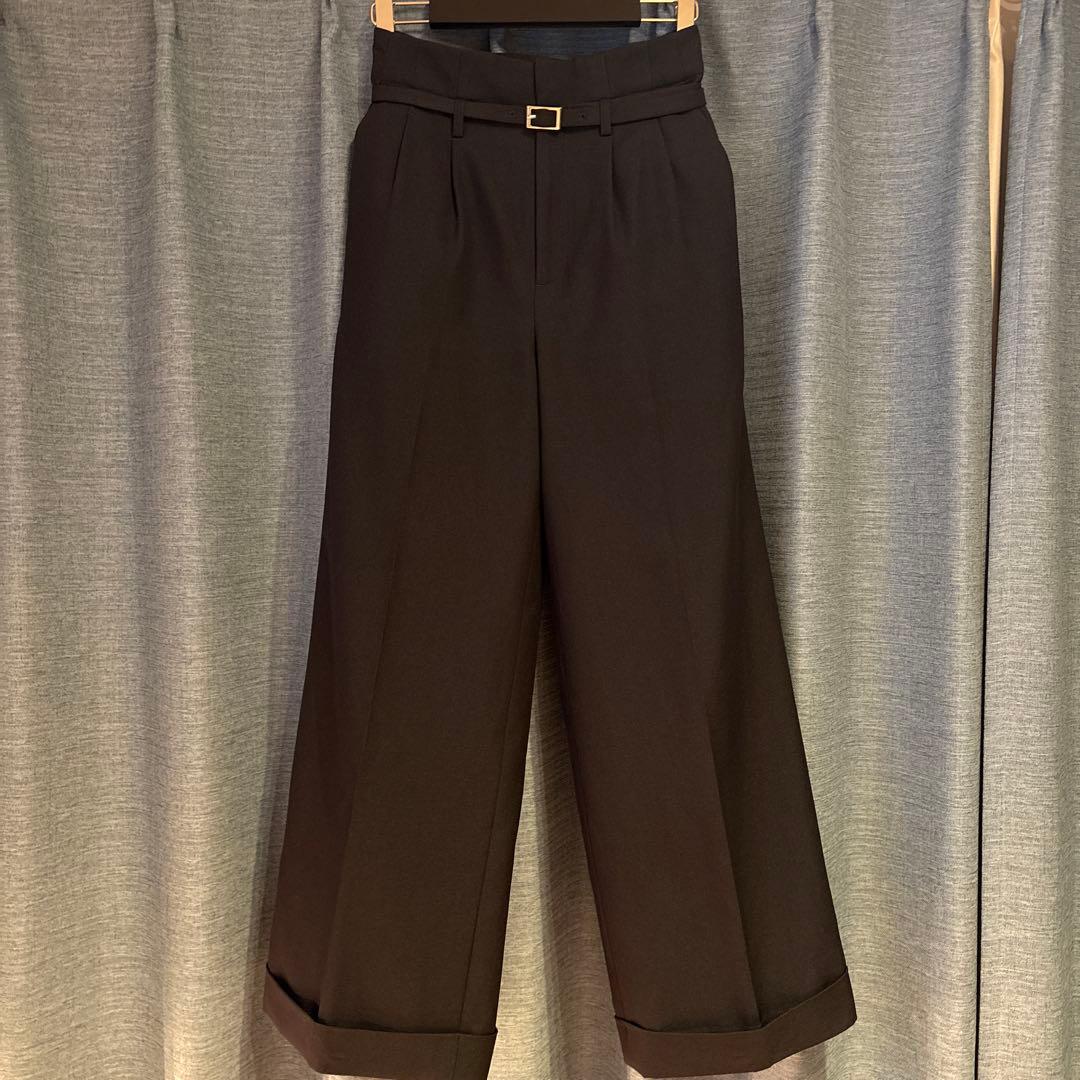 【美品】SUIT SELECT洗えるスーツセット ダブルジャケット&ワイドパンツ