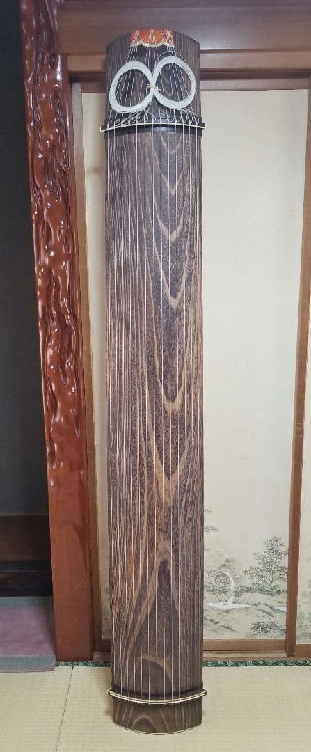 和琴 13弦琴 183cm 琴柱／琴爪入れ／猫足／丸袋付き【引き取り歓迎】