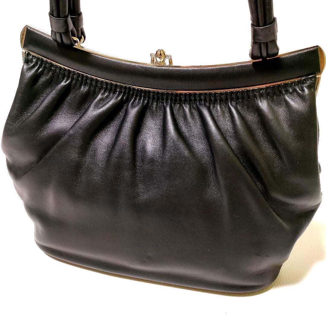 【極美品】皇室御用達 HAMANO ハマノ 飾り石付き ハンドバッグ