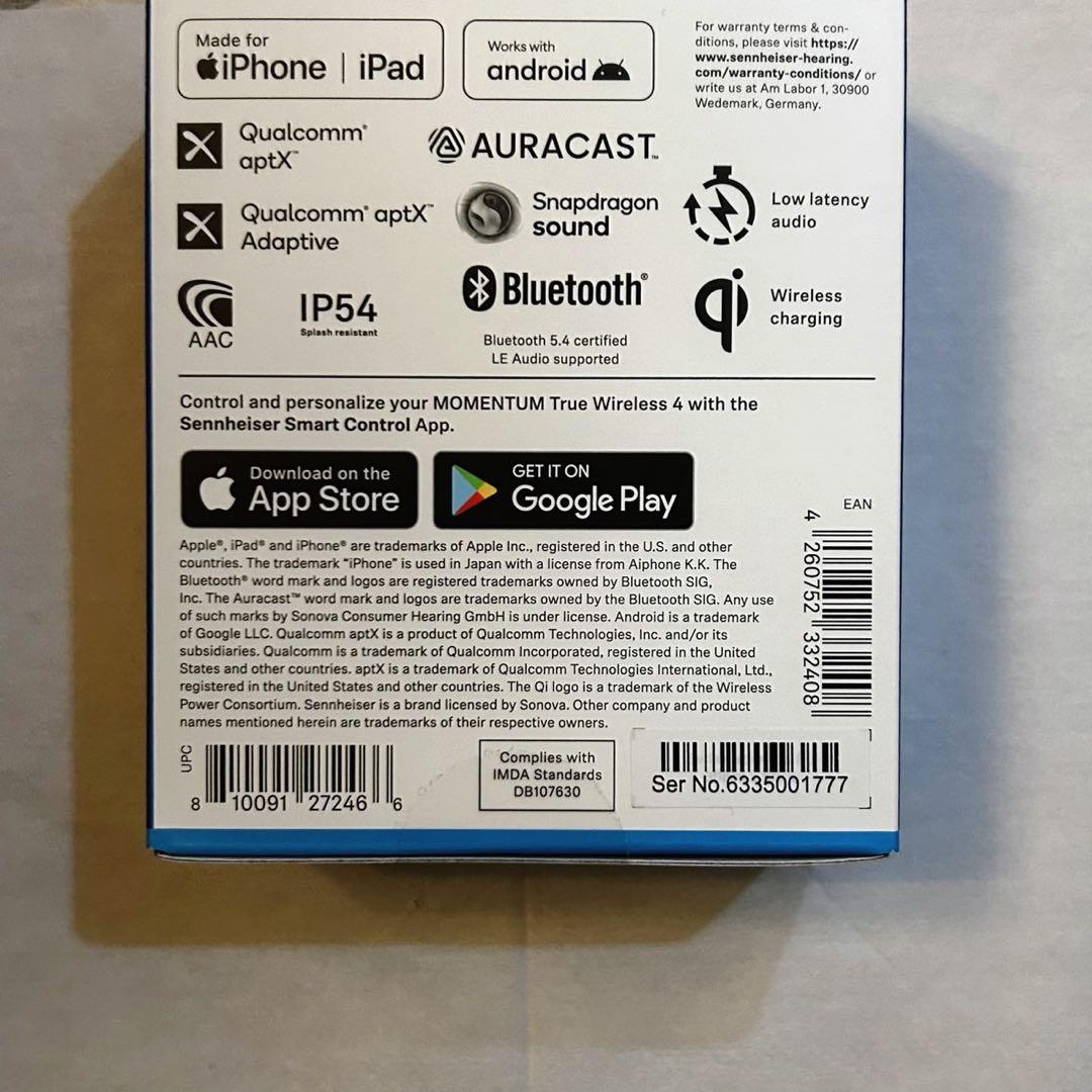 イヤホン SENNHEISER MOMENTUM True Wireless 4