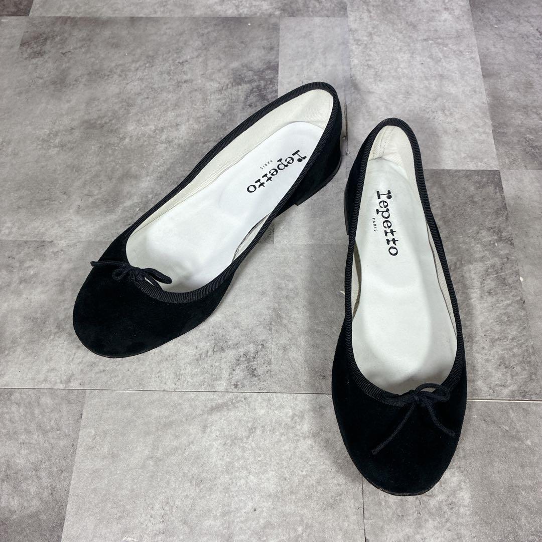 【良品】✨repetto バレエシューズ　フラットパンプス　BK 23cm