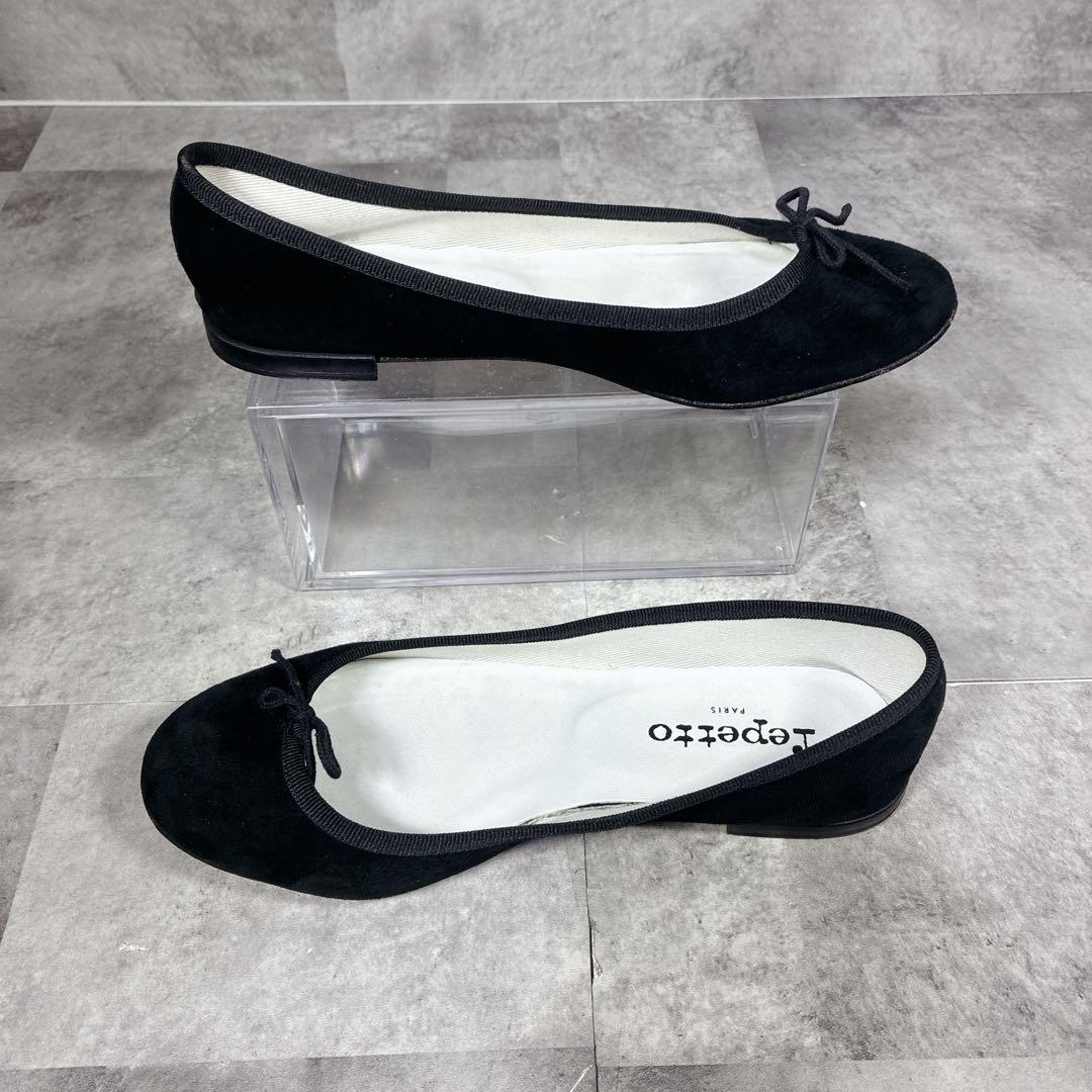 【良品】✨repetto バレエシューズ　フラットパンプス　BK 23cm